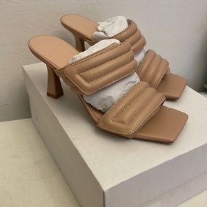 Abound Tan Quilted Heeled Sandals